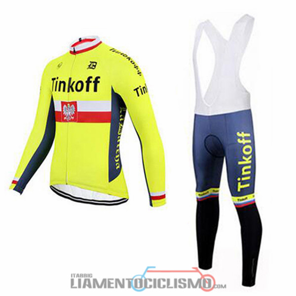 Abbigliamento Ciclismo Tinkoff ML 2017 Giallo